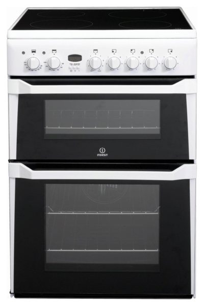 Indesit ID60C2 Double Electric Cooker - White.